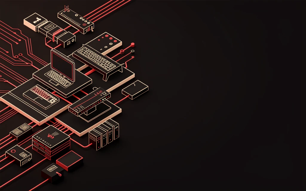 Illustration de services informatiques locaux : support, réseau, sauvegardes et conseils TI
